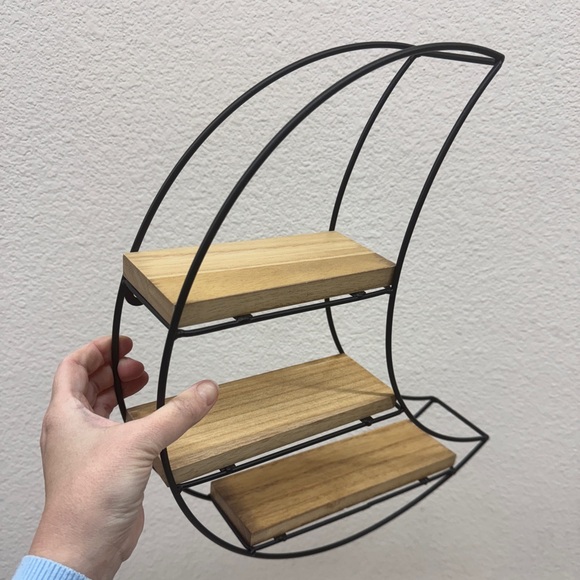 Moon Shelf Metal Crescent Moon Decor, Boho Home decor Crystal Holder - NWT! - Picture 4 of 4